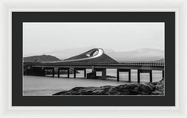 Atlanterhavsveien Storseisundet Bridge, Norway / Art Photo - Framed Print