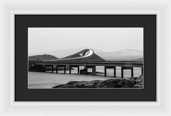 Atlanterhavsveien Storseisundet Bridge, Norway / Art Photo - Framed Print