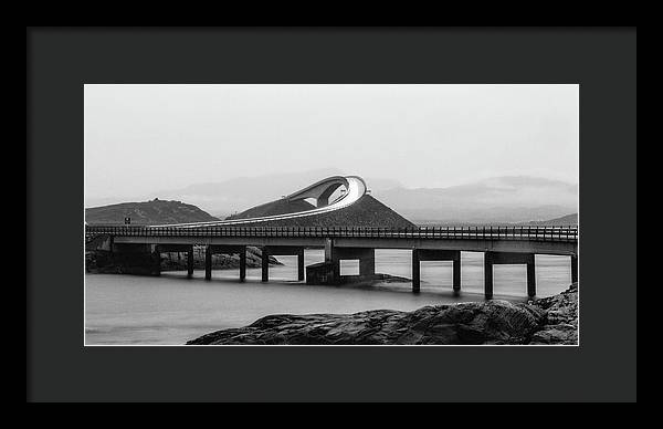 Atlanterhavsveien Storseisundet Bridge, Norway / Art Photo - Framed Print