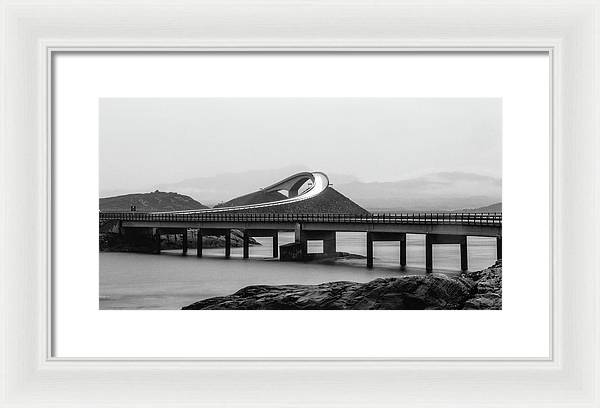 Atlanterhavsveien Storseisundet Bridge, Norway / Art Photo - Framed Print