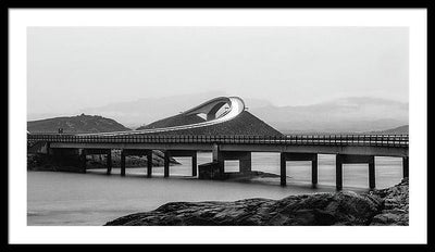 Atlanterhavsveien Storseisundet Bridge, Norway / Art Photo - Framed Print