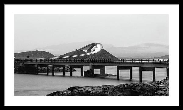 Atlanterhavsveien Storseisundet Bridge, Norway / Art Photo - Framed Print