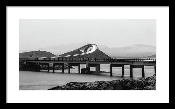 Atlanterhavsveien Storseisundet Bridge, Norway / Art Photo - Framed Print