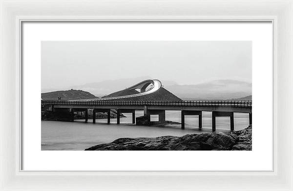 Atlanterhavsveien Storseisundet Bridge, Norway / Art Photo - Framed Print