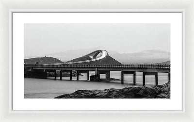 Atlanterhavsveien Storseisundet Bridge, Norway / Art Photo - Framed Print