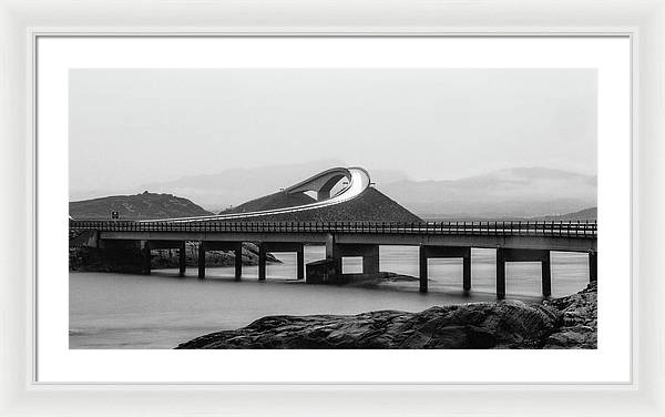 Atlanterhavsveien Storseisundet Bridge, Norway / Art Photo - Framed Print