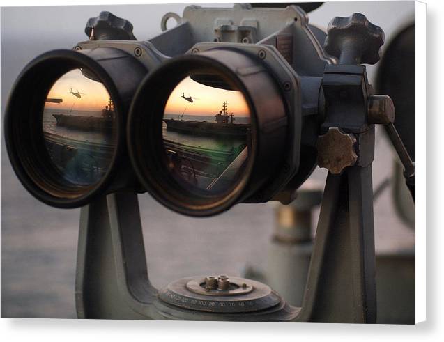 Big Eyes Binoculars Onboard USS Harry S. Truman / Art Photo - Canvas Print