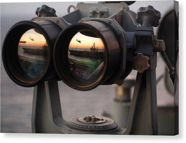 Big Eyes Binoculars Onboard USS Harry S. Truman / Art Photo - Canvas Print