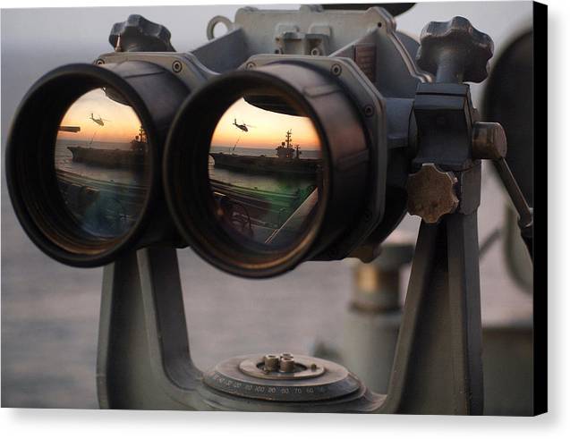 Big Eyes Binoculars Onboard USS Harry S. Truman / Art Photo - Canvas Print