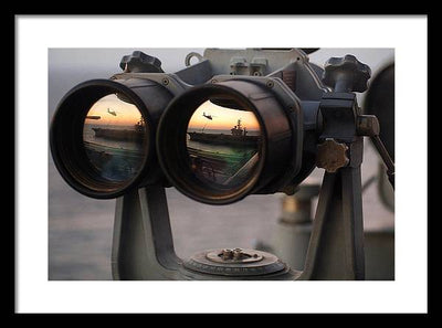 Big Eyes Binoculars Onboard USS Harry S. Truman / Art Photo - Framed Print