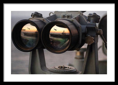 Big Eyes Binoculars Onboard USS Harry S. Truman / Art Photo - Framed Print