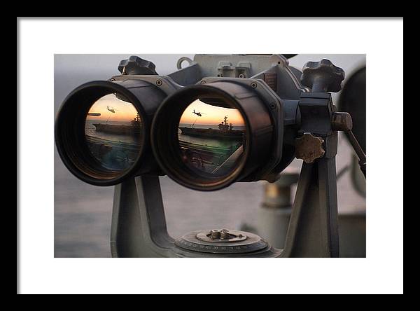 Big Eyes Binoculars Onboard USS Harry S. Truman / Art Photo - Framed Print