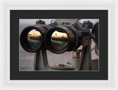 Big Eyes Binoculars Onboard USS Harry S. Truman / Art Photo - Framed Print