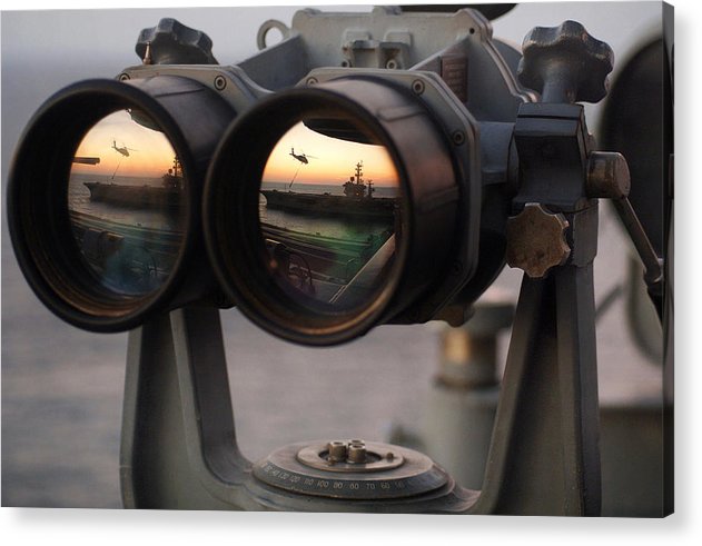 Big Eyes Binoculars Onboard USS Harry S. Truman / Art Photo - Acrylic Print