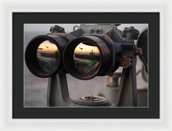 Big Eyes Binoculars Onboard USS Harry S. Truman / Art Photo - Framed Print