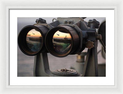 Big Eyes Binoculars Onboard USS Harry S. Truman / Art Photo - Framed Print