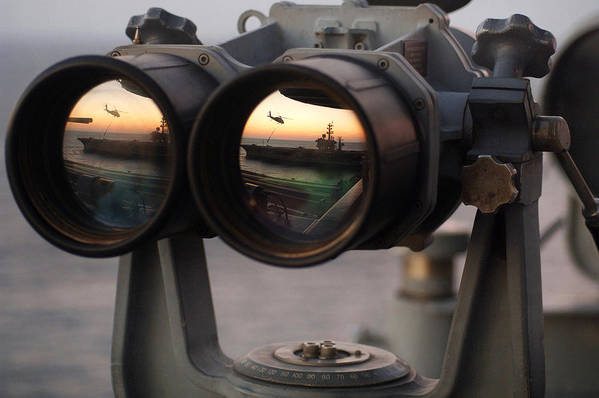 Big Eyes Binoculars Onboard USS Harry S. Truman / Art Photo - Art Print