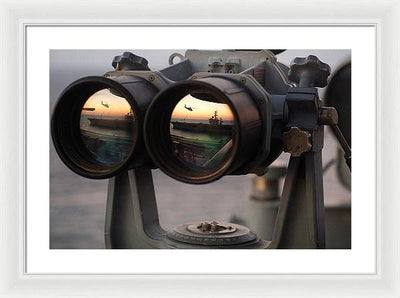 Big Eyes Binoculars Onboard USS Harry S. Truman / Art Photo - Framed Print