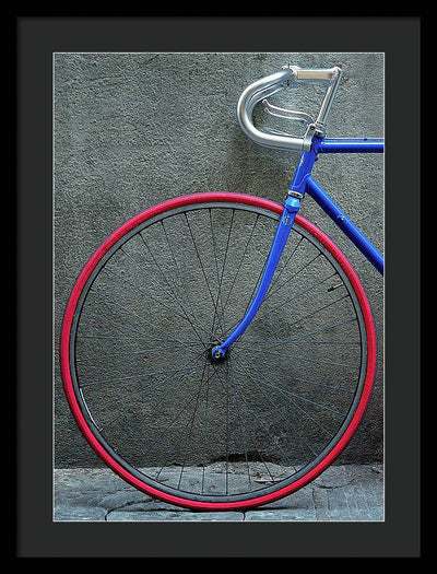 Bike #2, Red and Blue / Art Photo - Framed Print