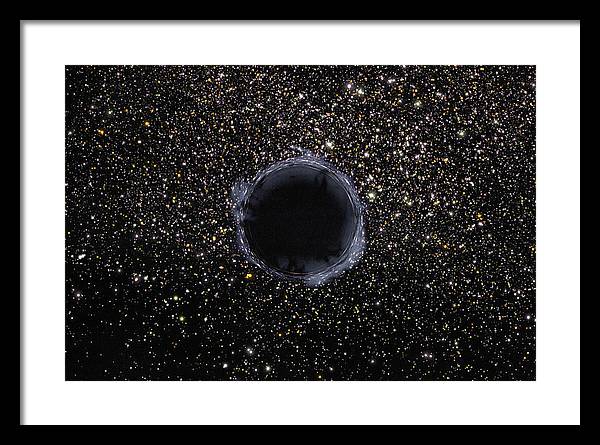 Black Hole in the Universe / Art Photo  - Framed Print