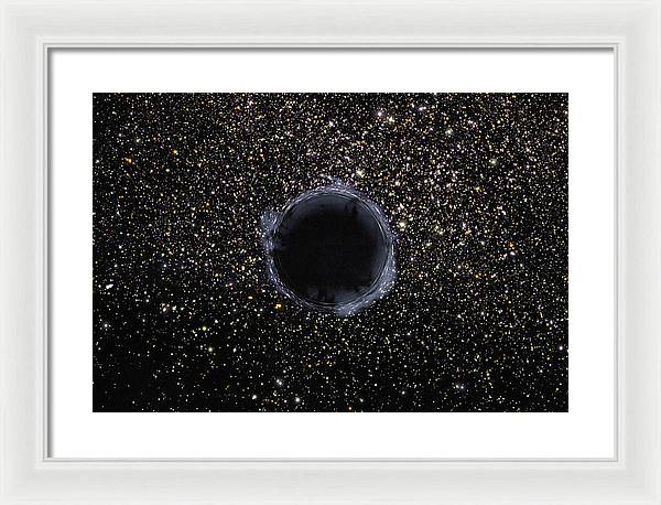 Black Hole in the Universe / Art Photo  - Framed Print