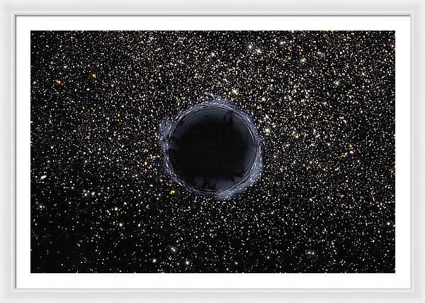 Black Hole in the Universe / Art Photo  - Framed Print