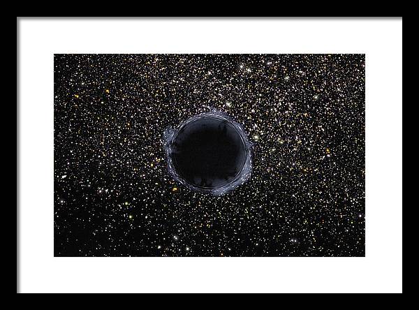 Black Hole in the Universe / Art Photo  - Framed Print