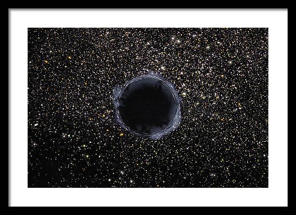 Black Hole in the Universe / Art Photo  - Framed Print