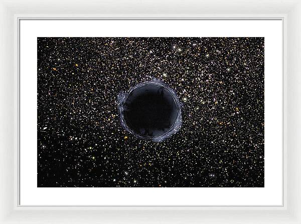 Black Hole in the Universe / Art Photo  - Framed Print