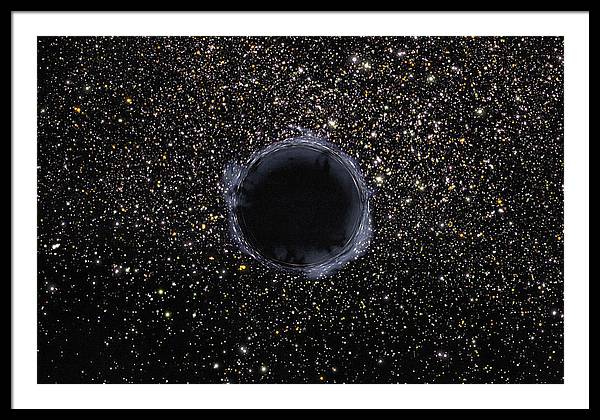 Black Hole in the Universe / Art Photo  - Framed Print