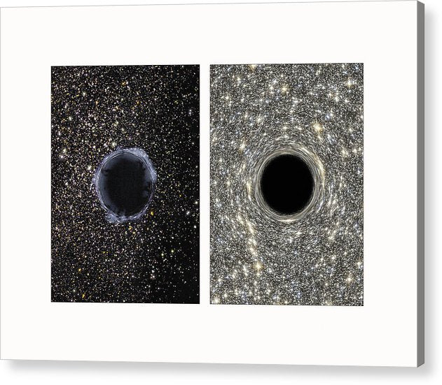 Black Holes in the Universe - diptych / Art Photo - Acrylic Print