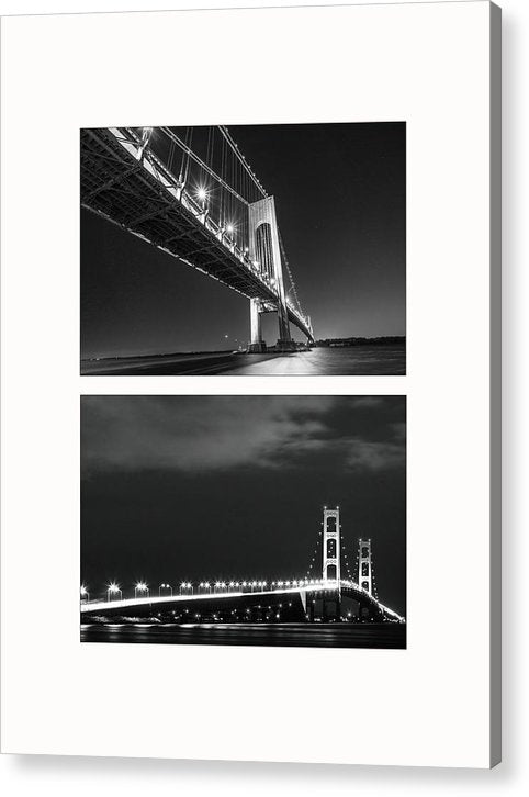 Bridges, Night - diptych / Art Photo - Acrylic Print