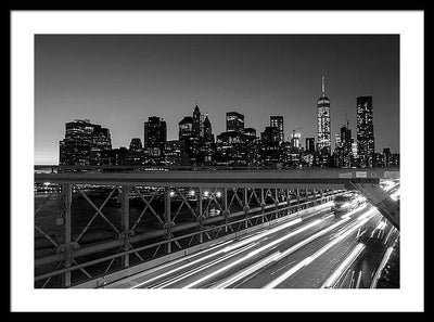 Brooklyn Bridge / Art Photo - Framed Print