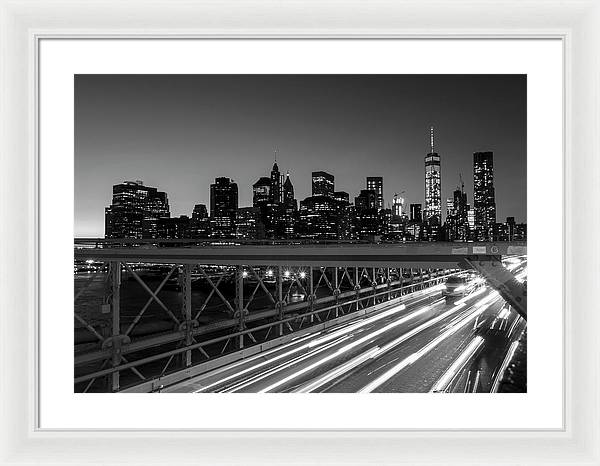 Brooklyn Bridge / Art Photo - Framed Print