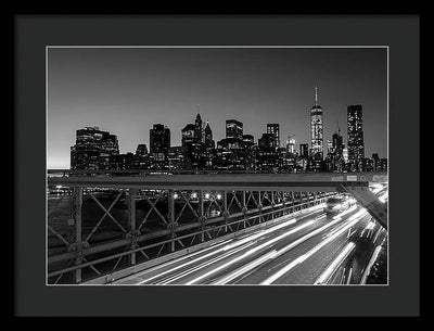 Brooklyn Bridge / Art Photo - Framed Print