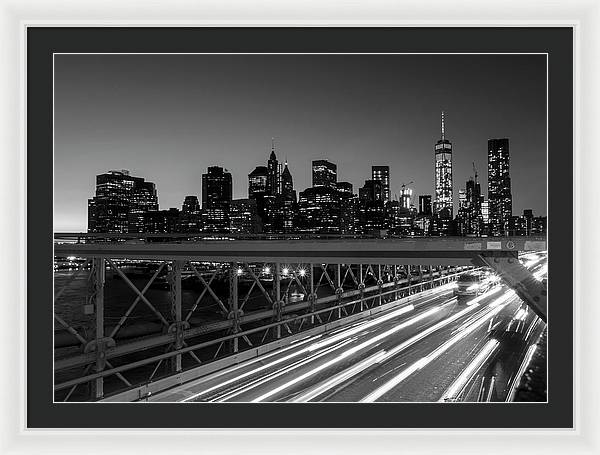 Brooklyn Bridge / Art Photo - Framed Print