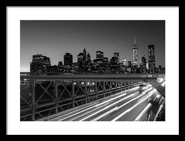 Brooklyn Bridge / Art Photo - Framed Print