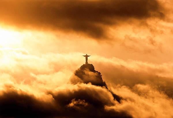 Christ, Corcovado Mountain, Rio de Janeiro / Art Photo - Art Print