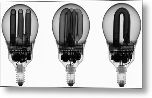 Compact Fluorescent Lamp, X-ray / Art Photo - Metal Print