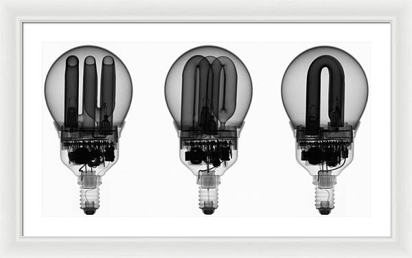 Compact Fluorescent Lamp, X-ray / Art Photo - Framed Print