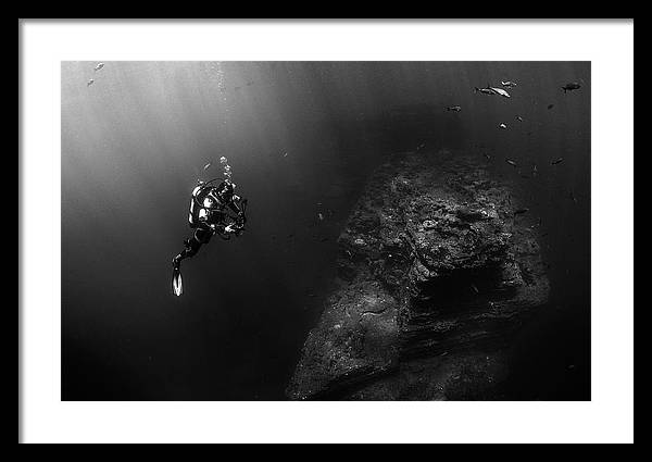 Deep Blue, in Black / Art Photo - Framed Print