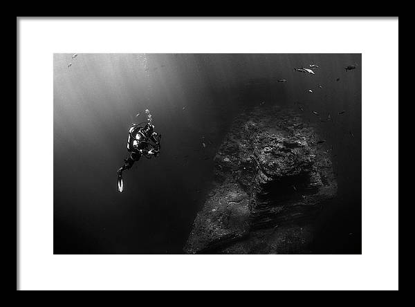 Deep Blue, in Black / Art Photo - Framed Print