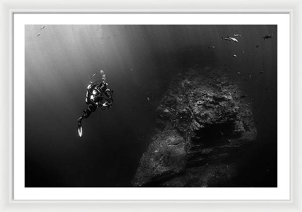 Deep Blue, in Black / Art Photo - Framed Print