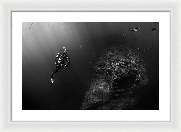 Deep Blue, in Black / Art Photo - Framed Print