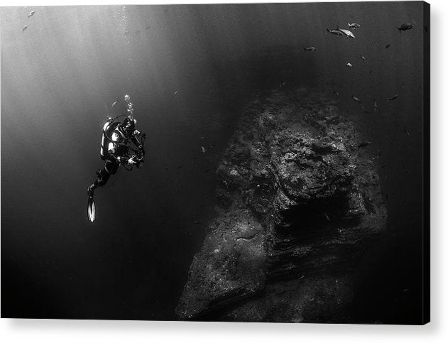 Deep Blue, in Black / Art Photo - Acrylic Print