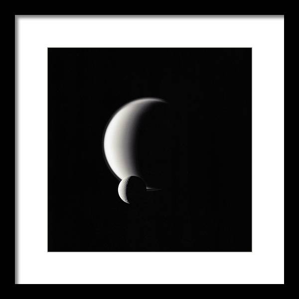 Dione and Titan / Art Photo - Framed Print