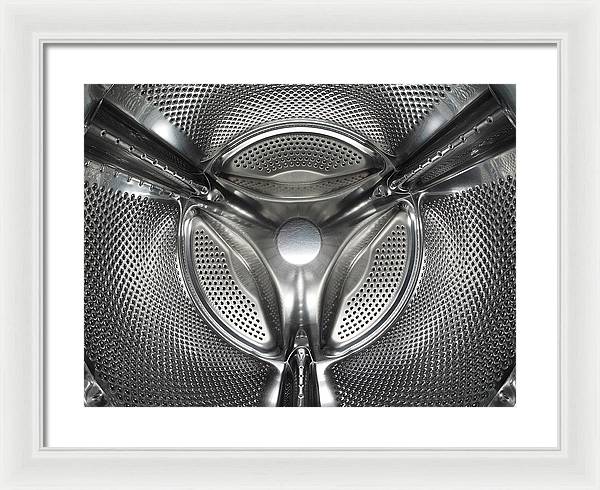 Drum of a Front-Loaded Washing Machine / Art Photo - Framed Print