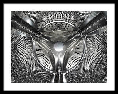 Drum of a Front-Loaded Washing Machine / Art Photo - Framed Print