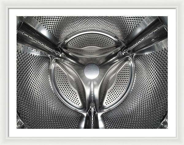 Drum of a Front-Loaded Washing Machine / Art Photo - Framed Print