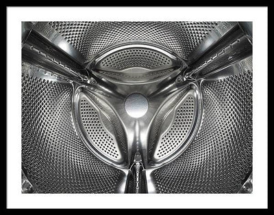 Drum of a Front-Loaded Washing Machine / Art Photo - Framed Print